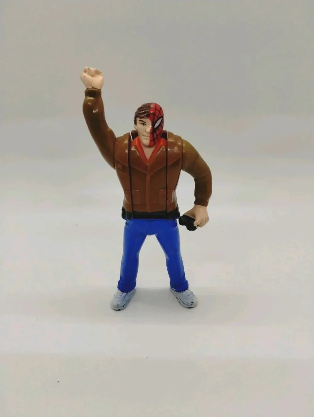Vintage Peter Parker Transform Flip to Spiderman 1995 Marvel PVC Figure
